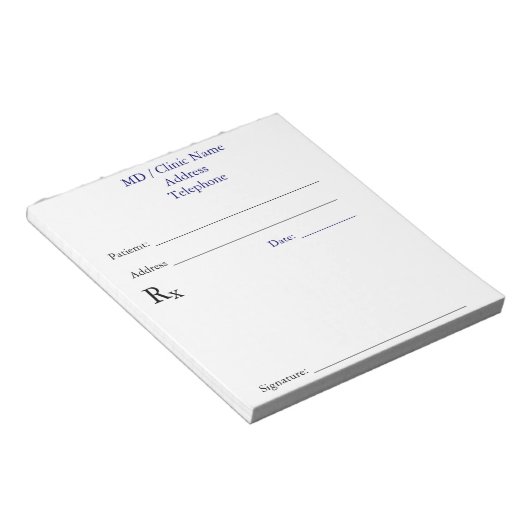 Handmatig voorgeschreven Notitieblokken (wit) (Schuin)