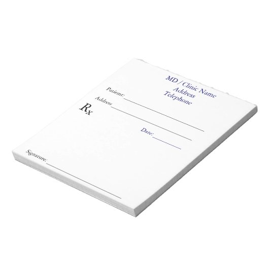 Handmatig voorgeschreven Notitieblokken (wit) (Linkerzijde)