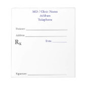 Handmatig voorgeschreven Notitieblokken (wit) (Voorkant)