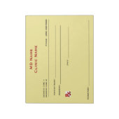 Handmatig voorgeschreven pad (groot - geel) notitieblok (Linkerzijde)