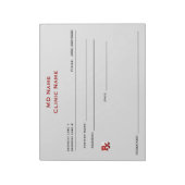 Handmatig voorgeschreven pad (groot - licht grijs) notitieblok (Linkerzijde)