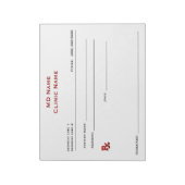 Handmatig voorgeschreven pad (groot - wit) notitieblok (Linkerzijde)