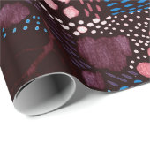 Handmatige Abstracte Waterverf Schets Doodle Fl Cadeaupapier (Rol Hoek)