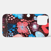 Handmatige Abstracte Waterverf Schets Doodle Fl Case-Mate iPhone Case (Achterkant (horizontaal))