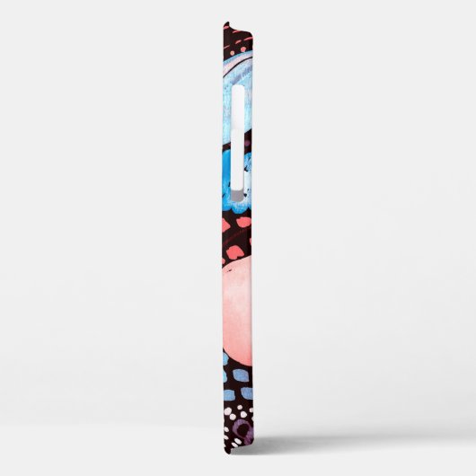 Handmatige Abstracte Waterverf Schets Doodle Fl Case-Mate iPhone Case (Achterkant / Links)