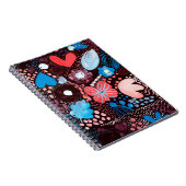 Handmatige Abstracte Waterverf Schets Doodle Fl Notitieboek (Rechterzijde)