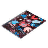 Handmatige Abstracte Waterverf Schets Doodle Fl Notitieboek (Linkerzijde)