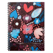 Handmatige Abstracte Waterverf Schets Doodle Fl Notitieboek (Voorkant)