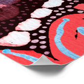 Handmatige Abstracte Waterverf Schets Doodle Fl Poster (Hoek)