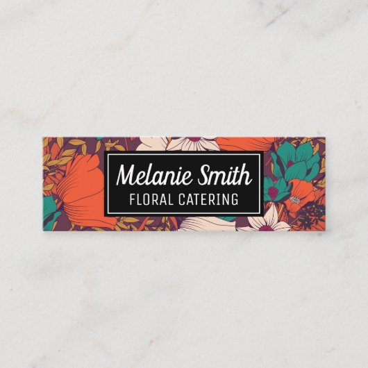 Handmatige afvoerbloemen mini visitekaartje (Voorkant)