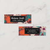 Handmatige afvoerbloemen mini visitekaartje (Voorkant / Achterkant)