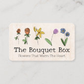 Handmatige afvoerbloemen visitekaartje (Voorkant)