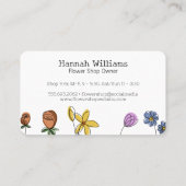 Handmatige afvoerbloemen visitekaartje (Achterkant)