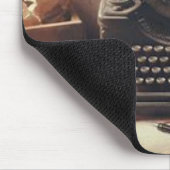 Handmatige  Antiek typemachine Brown Sepia Muismat (Hoek)