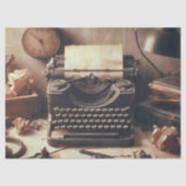 Handmatige  Antiek typemachine Sepia Decoupage Tissuepapier (Voorkant)