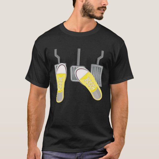 Handmatige Auto Pedalen Stick Shift Versnellingsba T-shirt (Voorkant)