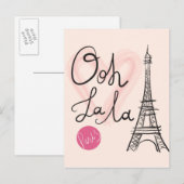 Handmatige Eiffeltoren Briefkaart (Voorkant / Achterkant)