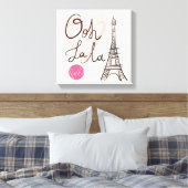 Handmatige Eiffeltoren Canvas Afdruk (Insitu (Slaapkamer))