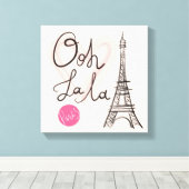 Handmatige Eiffeltoren Canvas Afdruk (Insitu (Houten vloer))