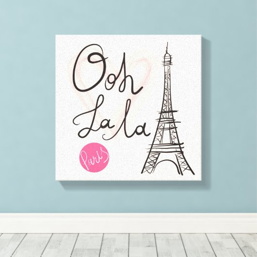 Handmatige Eiffeltoren Canvas Afdruk (Insitu (Houten vloer))