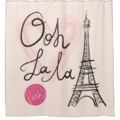 Handmatige Eiffeltoren Douchegordijn (Voorkant)