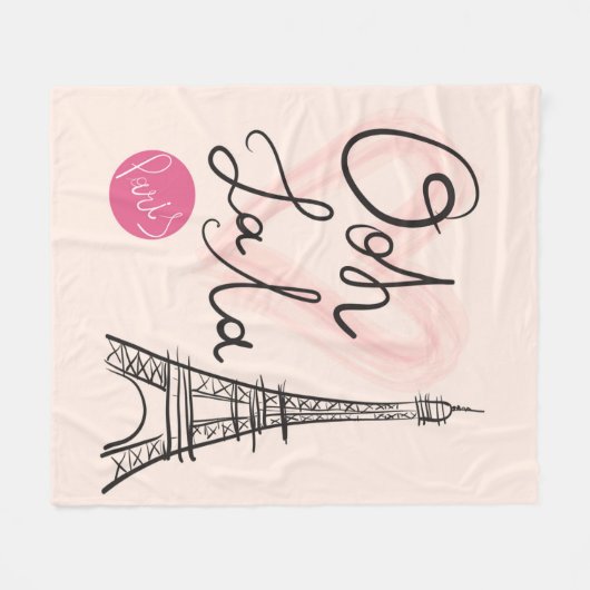 Handmatige Eiffeltoren Fleece Deken (Voorkant (Horizontaal))