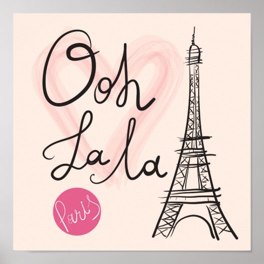 Handmatige Eiffeltoren Poster (Voorkant)
