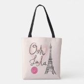 Handmatige Eiffeltoren Tote Bag (Achterkant)