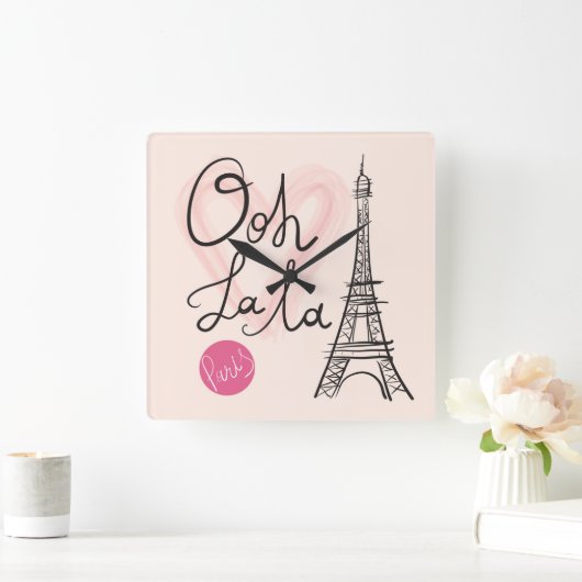 Handmatige Eiffeltoren Vierkante Klok (Huis)