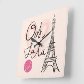 Handmatige Eiffeltoren Vierkante Klok (Hoek)