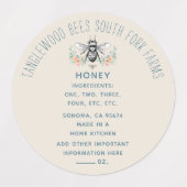 Handmatige eigenaar van de bijenteelt Apiary Flora Labels (Design 2)