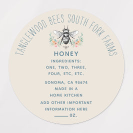 Handmatige eigenaar van de bijenteelt Apiary Flora Labels
