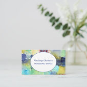 Handmatige gekleurde moderne Abstracte Waterverf Visitekaartje (Staand voorkant)