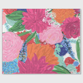  handmatige kleurrijke bloemen cadeaupapier (Vlak)