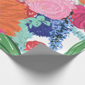  handmatige kleurrijke bloemen cadeaupapier (Hoek)