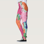  handmatige kleurrijke bloemen leggings (Links)