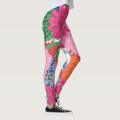  handmatige kleurrijke bloemen leggings (Rechts)