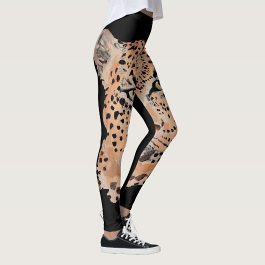 Handmatige Leggings voor het afdrukken van luipaar (Rechts)