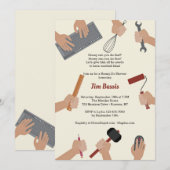 Handmatige Man Hands Uitnodiging (Voorkant / Achterkant)