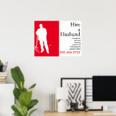 Handmatige Man voor kleine bedrijven Adverteren Poster (Thuiskantoor)