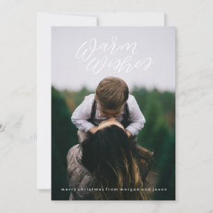 Handmatige met briefterende Warm Wishes Holiday Fo Feestdagenkaart