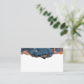 Handmatige, met de hand gekleurde blauwe marmer ge visitekaartje (Staand voorkant)