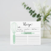 handmatige met een briefje Groene Whisk Recipcard Briefkaart (Staand voorkant)