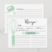 handmatige met een briefje Groene Whisk Recipcard Briefkaart (Voorkant / Achterkant)
