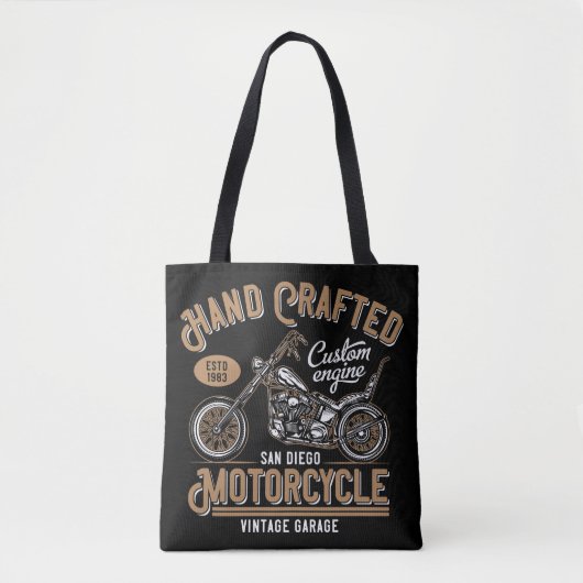 Handmatige motorfiets tote bag (Voorkant)