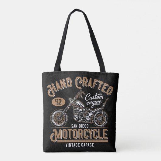 Handmatige motorfiets tote bag (Achterkant)