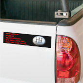 Handmatige overdrachtsontkenning bumpersticker (Op Truck)