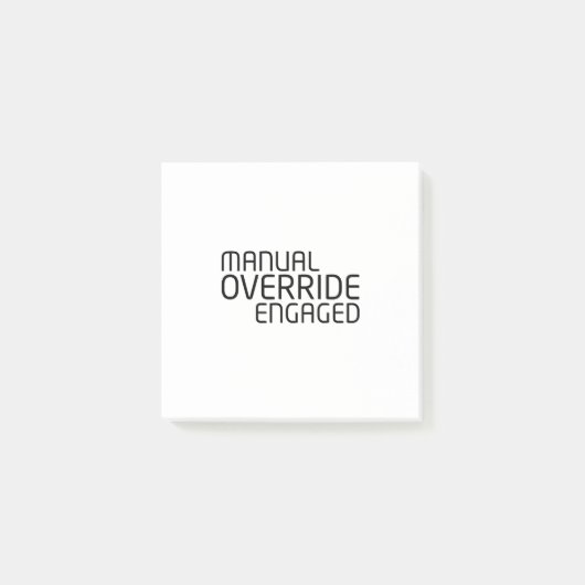 Handmatige Override Ingeschakeld Kritieke Override Post-it® Notes (Voorkant)