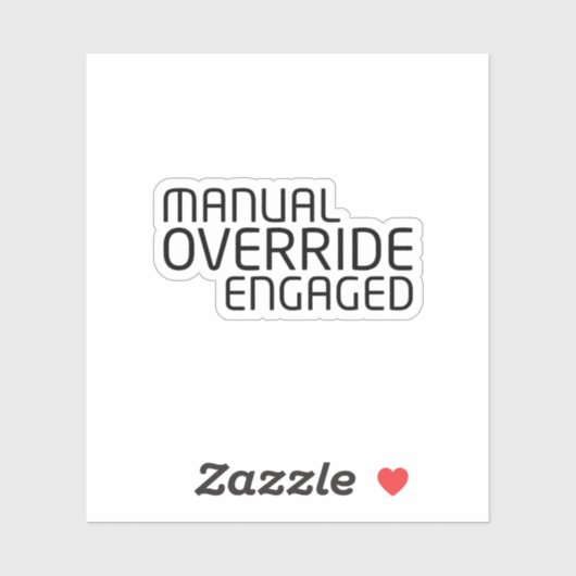 Handmatige Override Ingeschakeld Primair Interface Sticker (Vel)