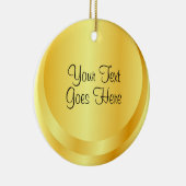 Handmatige Script-Sjabloon Faux Gold Metallic look Keramisch Ornament (Rechts)